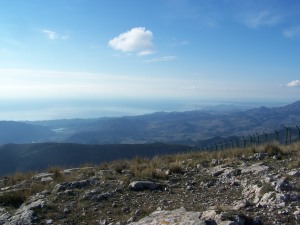 Vistas del mediterráneo, desde lo más alto de la provincia de Alicante